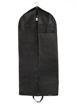 Bag For Less PREMUIM QUALITY Black Garment Travel And Storage Breathable Bag 26” x 60 x 5” With  ...