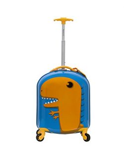 Rockland Jr. Kids’ My First Luggage-Polycarbonate Hard Side Spinner, Dinosaur