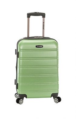 Rockland Melbourne 20″ Expandable Abs Carry on, Green