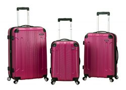 Rockland Luggage 3 Piece Sonic Upright Set, Magenta, One Size