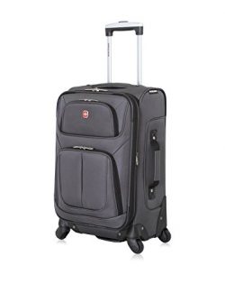 SwissGear 360 Multi-Directional Spinner Luggage Collection Ark Grey 21″ Carry-On Spinner