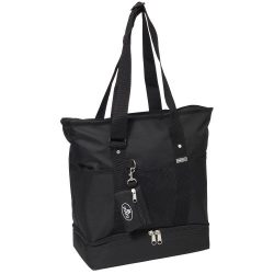 Everest Luggage Deluxe Shopping Tote, Black, Black, One Size