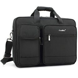 CoolBELL 17.3 Inch Laptop Briefcase Protective Messenger Bag Nylon Shoulder Bag Multi-functional ...