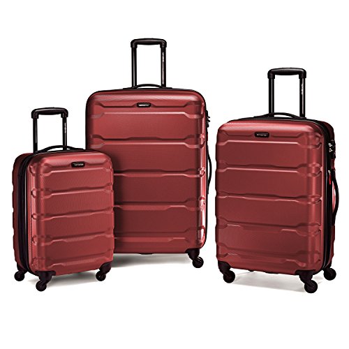 Samsonite 68311 Omni PC Hardside Spinner 20 24 28, Red, 3 Piece Set ...