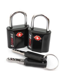 Black 2 Pack TSA Approved Travel Luggage Locks