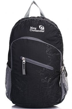 Outlander Packable Handy Lightweight Travel Hiking Backpack Daypack-Black-L