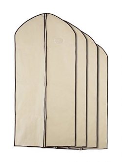 Home Zone – 8 Piece Multi Pack of Breathable Garment Bag Clothes Covers – Coffee &am ...