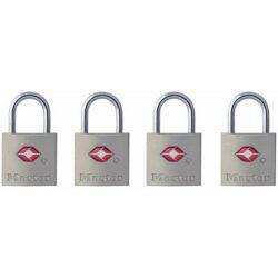 Master Lock Padlock, Keyed TSA-Accepted Luggage Lock, 7/8 in. Wide, 4683Q (Pack of 4)