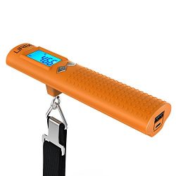 Urbo 3-in-1 Digital Luggage Scale with Built-in LED Flashlight and Rechargeable Power Bank for A ...
