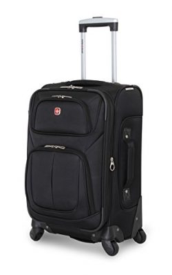 SwissGear Sion 21″ Black Carry-On Luggage, Black