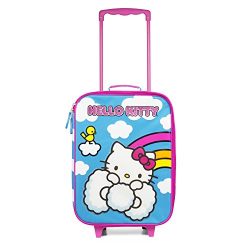 Hello Kitty On A Rainbow Blue Pilot Case Luggage for Girls