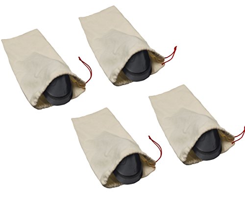 Earthwise Shoe Storage Bags 100% Cotton with Drawstring For Men and Women in Natural Great for T ...
