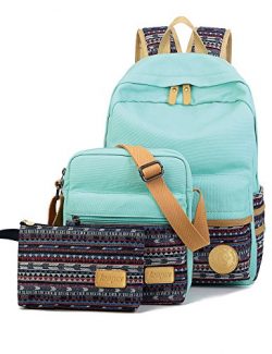 Leaper Casual Style Lightweight Canvas Laptop Bag Cute School Backpack Shoulder Bag Pencil Case  ...