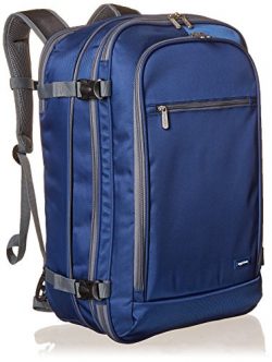 AmazonBasics Carry-On Travel Backpack, Navy