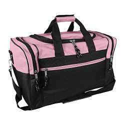 17″ Womens Duffle Bag in Pink and Black