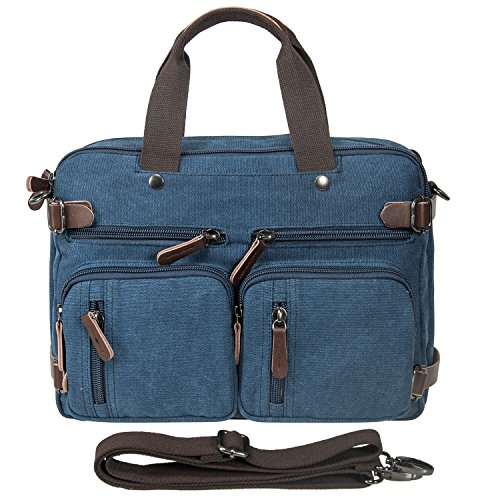 Riavika Oversized Laptop Backpack Briefcase Convertible Messenger Bag ...