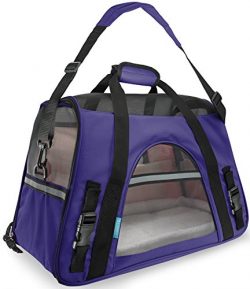 OxGord Airline Approved Pet Carriers w/ Fleece Bed For Dog & Cat – Medium, Soft Sided  ...