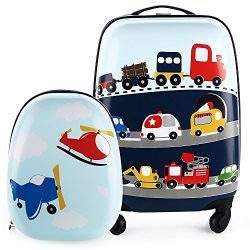 Durable Luggage Set, Lightweight, Hardside Upright Carry On Suitcase, Hard Shell Backpack, Schoo ...