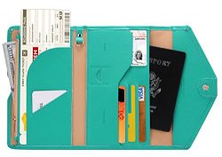 Zoppen Mulit-purpose Rfid Blocking Travel Passport Wallet (Ver.4) Tri-fold Document Organizer Ho ...
