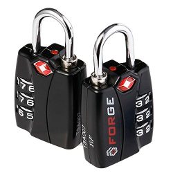 Forge TSA Locks 2 Pack – Open Alert Indicator, Alloy Body with Lifetime Warranty