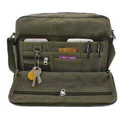 Messenger Bag for Men, MiCoolker Multifunction Versatile Womens Canvas Messenger Bag Handbag Cro ...