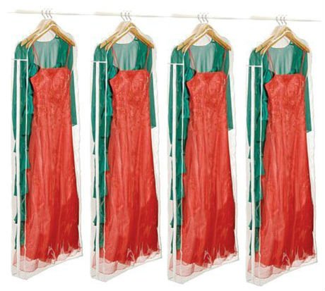 Richards Homewares 440W Clear Vinyl Gown Bag (4-Pack)
