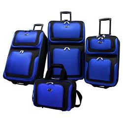 U.S Traveler New Yorker Lightweight Expandable Rolling Luggage 4-Piece Suitcases Sets – Ro ...