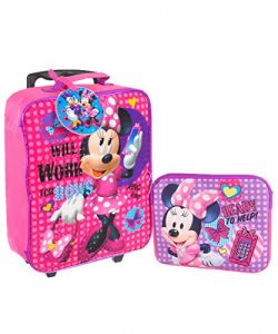 Disney Girls’ Minnie 3 Pc Luggage Set, Pink