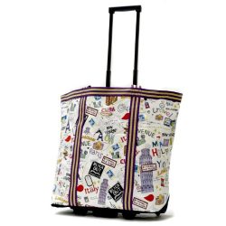 Olympia Luggage Cosmopolitan Rolling Shopper Tote, City, One Size