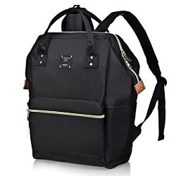 Bebamour Casual College Backpack Lightweight Travel Backpack for Women&Men -Black