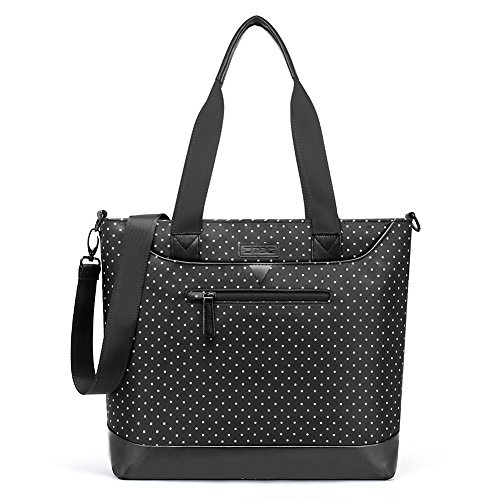 Women Laptop Bag 15.6 Inch,DTBG White Dot Nylon Classic Work Travel Messenger Shoulder Bag Offic ...