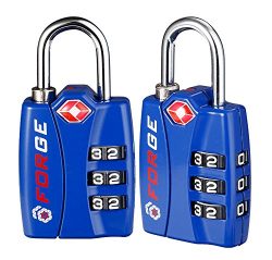 Forge TSA Locks 2 Pack – Open Alert Indicator, Alloy Body and Hardened Steel Shackle with  ...