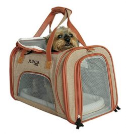 Holiday Price! Luxury Airline Approved Pet Carrier. Dog Carrier & Cat Carrier Fits Under Sea ...