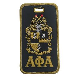 Alpha Phi Alpha GLT-104 Shield Luggage Bag Tag Suitcase Embroidered Fraternity Divine Nine Greek