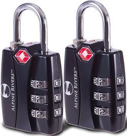 UltraTuff TSA Locks (2 Pack), RED OPEN ALERT Indicator for Luggage & GYM Lockers