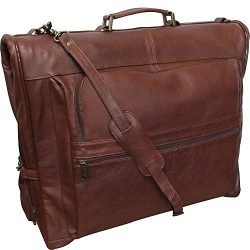 AmeriLeather Leather Three-suit Garment Bag (Vintage Terazzo Brown)