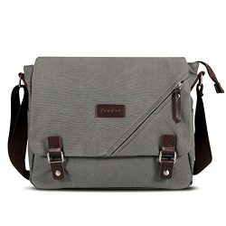 ibagbar Canvas Messenger Bag Shoulder Bag Laptop Bag Computer Bag Satchel Bag Bookbag School Bag ...