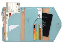 Zoppen Multi-purpose Rfid Blocking Travel Passport Wallet (Ver.4) Tri-fold Document Organizer Ho ...