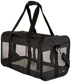AmazonBasics Black Soft-Sided Pet Carrier – Large