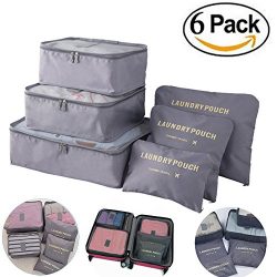 M-jump 6 Set Travel Storage Bags Multi-functional Clothing Sorting Packages, Travel Packing Comp ...