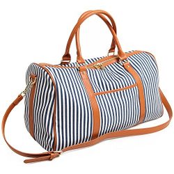 BAOSHA HB-25 Ladies Women Canvas Holdalls Weekender Bag Travel Duffel Tote Bag Weekend Overnight ...