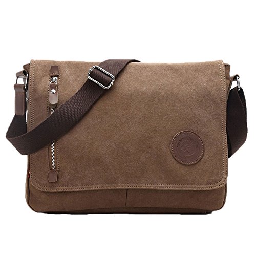 Life Boost Vintage Canvas Satchel Messenger Laptop Shoulder Crossbody Sling Bag