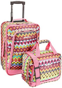 Rockland Luggage 2 Piece Set, Tribal, One Size