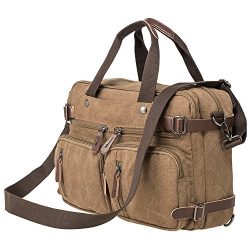 Riavika Oversized Laptop Backpack Briefcase Convertible Messenger Bag Travel Backpack Daypack Ru ...