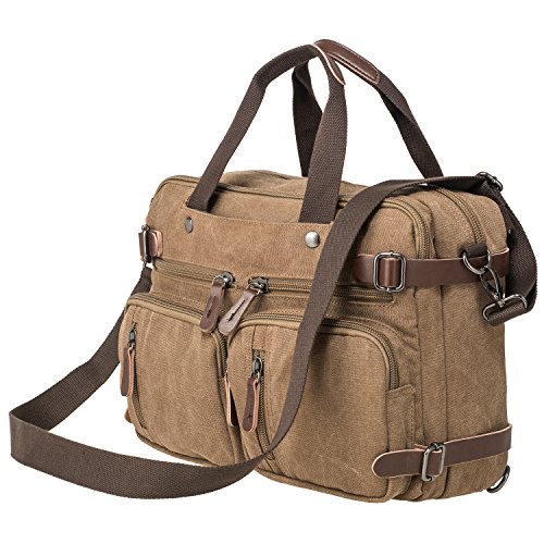 Riavika Oversized Laptop Backpack Briefcase Convertible Messenger Bag ...