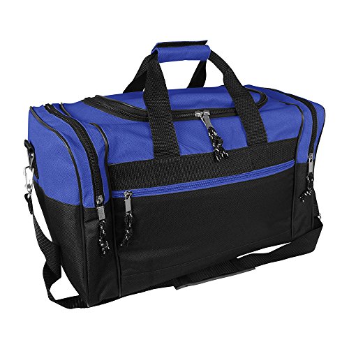 Blank Duffle Bag Duffel Bag in Black and Royal Gym Bag - LuggageBee ...