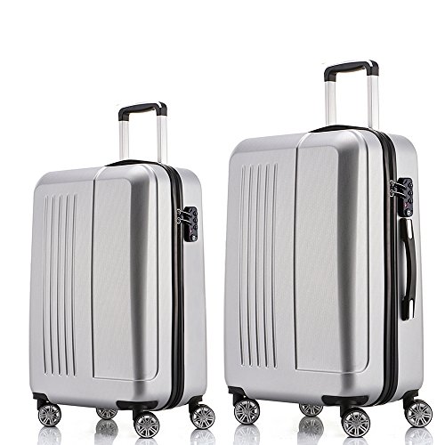 Fochier Luggage Lightweight 2 Piece Expandable Spinner Set with TSA Lock
