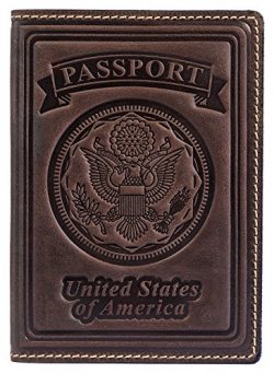 Villini 100% Leather US Passport Holder Cover Case For Men Women In 8 Colors