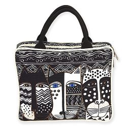 Laurel Burch Wild Cat Black & White Cosmetic Travel Tote (Wild Cats Black &