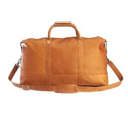 Royce Leather Luxury Duffel Bag Luggage in Handcrafted Colombian Leather, Tan